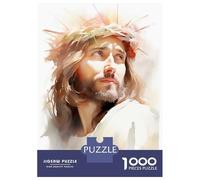 Puzzles De 1000 Pièces pour Adolescents Crown of Thorns A Portrait of Jesus Puzzle pour Adultes Jouet Décoration Murale Défi Difficile À Compléter 52x38cm/1000pcs