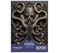 Puzzles De 1000 Pièces pour Adolescents Cthulhu Kraken Monster God Puzzles pour Adultes, Jouets Anti-Stress, Décoration Murale, Cadeaux d'anniversaire Et Cadeaux Uniques 70x50cm/1000pcs