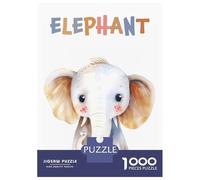 Puzzles De 1000 Pièces pour Adolescents Cute Elephant Animal Nursery Puzzle Jeux Relaxants Une Œuvre d'art Cadeaux d'anniversaire Uniques 52x38cm/1000pcs