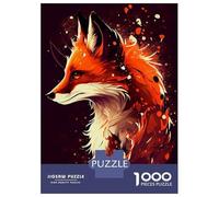 Puzzles De 1000 Pièces pour Adolescents Cute Fox Animal Cartoon Puzzle pour Adultes Jeux Amusants Décoration Murale Cadeaux Uniques pour Anniversaire Et Noël 38x26cm/1000pcs