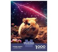 Puzzles De 1000 Pièces pour Adolescents Cute Hamster in Galaxy Puzzles pour Adultes, Jouets, Décoration Murale, Cadeaux Uniques pour Femmes, Anniversaires Et Présents 70x50cm/1000pcs