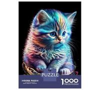 Puzzles De 1000 Pièces pour Adolescents Cute Nebula Kitten Casse-têtes pour Adultes, Jeu De Réflexion, Difficile, Amusant, Activités À La Maison 52x38cm/1000pcs
