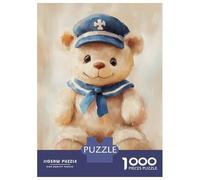 Puzzles De 1000 Pièces pour Adolescents Cute Teddy Bear Sailor Puzzle pour Adultes Jouet Décoration Murale Défi Difficile À Compléter 38x26cm/1000pcs