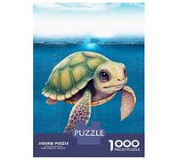 Puzzles De 1000 Pièces pour Adolescents Cute Turtle 2 Puzzle pour Adolescents, Activités Familiales pour Anniversaire, Noël Et Cadeaux Uniques 38x26cm/1000pcs