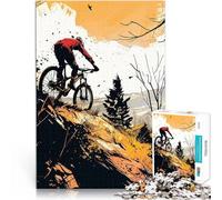 Puzzles de 1000 pièces pour Adolescents Cyclisme Art du Sport Cycliste Jeu Pratique Liste de souhaits avec Le Père Noël 75x50cm