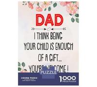 Puzzles De 1000 Pièces pour Adolescents Dad I Think Being Daughter Puzzle pour Adolescents Anti-Stress Chaque Pièce Est Unique - Idéal comme Cadeau pour Toute La Famille 70x50cm/1000pcs