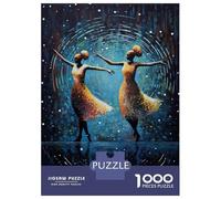 Puzzles De 1000 Pièces pour Adolescents Dancing Silhouettes Puzzle Jeux De Famille Décoration Intérieure Cadeaux d'anniversaire Uniques 52x38cm/1000pcs