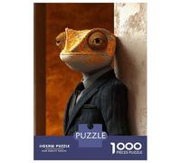 Puzzles de 1000 pièces pour adolescents Dapper Caméléon Puzzles pour Adultes, Jeux de Famille, Course de Vitesse à la Main Famille entière 52 x 38 cm/1000 pièces