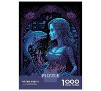 Puzzles De 1000 Pièces pour Adolescents Dark Water Mermaid Puzzle Jeux De Famille Décoration Intérieure Cadeaux d'anniversaire Uniques 70x50cm/1000pcs
