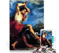 Puzzles de 1000 pièces pour Adolescents David tuant Goliath Réduction du Stress intéressante Jeu de défi Unique 38x26cm
