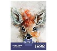 Puzzles De 1000 Pièces pour Adolescents Deer New Watercolort Puzzle Adulte À Faire Soi-même, Jouets Anti-Stress, Cadeaux De Noël Et d'anniversaire 52x38cm/1000pcs