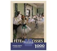 Puzzles De 1000 Pièces pour Adolescents Degas Ballet Class Puzzles pour Adolescents - Niveau De Difficulté : Difficile - Chaque Pièce Est Unique - Cadeau d'anniversaire, Cadeaux, 38x26cm/1000pcs