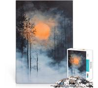Puzzles de 1000 pièces pour Adolescents des échos dans la Brume des Silhouettes apparaissent La Nature Jeu Stimulant Jeu de défi Unique 75x50cm