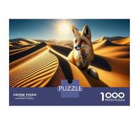 Puzzles De 1000 Pièces pour Adolescents Desert Fox in Sunlight Puzzles pour Adolescents Découpe De Précision Stimule Le Cerveau Cadeaux Anti-Stress 38x26cm/1000pcs