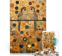 Puzzles de 1000 pièces pour Adolescents Deux Oiseaux sur Un Fil de Klimt Jeu Pratique Liste de souhaits avec Le Père Noël 75x50cm