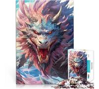 Puzzles de 1000 pièces pour Adolescents Dieu Dragon Jeux éducatifs Décoration d'intérieur avec Affiche et Feuille de Questions correspondantes 75x50cm