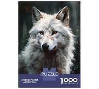 Puzzles De 1000 Pièces pour Adolescents Direwolf Portrait Painting Puzzle Adulte Jeu Manuel Amusant Et Humoristique Cadeau Anti-Stress 38x26cm/1000pcs