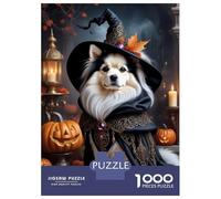Puzzles De 1000 Pièces pour Adolescents Dog Halloween Puzzle Jeux De Famille Décoration Intérieure Cadeaux d'anniversaire Uniques 38x26cm/1000pcs