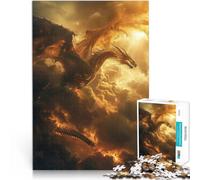Puzzles de 1000 pièces pour Adolescents Dragon céleste Mythique Défi Difficile pour soulager Le Stress Cadeau Amusant 52x38cm