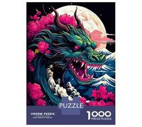 Puzzles De 1000 Pièces pour Adolescents Dragon Cherry Blossoms Puzzle pour Adultes, Jouets À Monter Soi-même, Difficile, Idéal comme Cadeau pour Toute La Famille 70x50cm/1000pcs