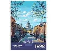 Puzzles De 1000 Pièces Pour Adolescents Dublin, Ireland Cityscape Illustration Puzzles Pour Adolescents - Niveau De Difficulté : Difficile - Chaque Pièce Est Unique - Cadeau D'anniversaire, Cadeaux, 7