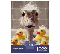 Puzzles De 1000 Pièces pour Adolescents Duck in Bath with Rubber Ducks Puzzles pour Adolescents, Jouet, Décoration Murale, Décoration Intérieure, Cadeaux Anti-Stress 38x26cm/1000pcs