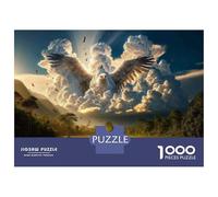 Puzzles De 1000 Pièces pour Adolescents Eagle in The Sky Puzzle pour Adultes Jeu Familial Course De Vitesse Manuelle Cadeaux Uniques pour Anniversaire Et Noël 38x26cm/1000pcs