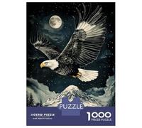 Puzzles De 1000 Pièces pour Adolescents Eagle Soaring Over Mountain Puzzles pour Adultes - Jouets Anti-Stress - Soulagement du Stress - Interaction Parent-Enfant 52x38cm/1000pcs