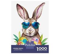 Puzzles De 1000 Pièces pour Adolescents Easter Bunny 10 Mr Cool Puzzle Adulte Jeu Manuel Améliore La Mémoire Réduit Le Stress Cadeaux 52x38cm/1000pcs
