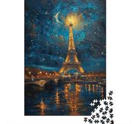 Puzzles De 1000 Pièces pour Adolescents Eiffel Tower Night View Puzzles pour Adolescents : Un Jeu Éducatif Amusant Et Humoristique, Un Défi Intellectuel 70x50cm/1000pcs