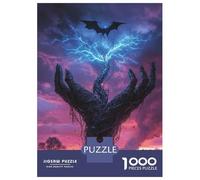 Puzzles De 1000 Pièces Pour Adolescents Electric Storm Dragon Art Print Puzzles Pour Adolescents - Niveau De Difficulté : Difficile - Chaque Pièce Est Unique - Cadeau D'anniversaire, Cadeaux, 52x38cm/