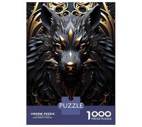 Puzzles De 1000 Pièces pour Adolescents Elegant Golden Legend Wolf Puzzle pour Adultes Relax Games Hand Speed Race Offre Cadeaux pour Toute La Famille 38x26cm/1000pcs