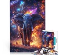 Puzzles de 1000 pièces pour Adolescents Éléphant Cosmique dans Un Paysage Spatial Jeux Amusants Œuvre d'art 75x50cm