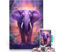 Puzzles de 1000 pièces pour Adolescents Éléphant mystérieux Entraînez Votre Cerveau et Vos Mains Super Cadeau 75x50cm