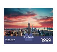 Puzzles De 1000 Pièces pour Adolescents Empire State Building Sunset-2 Puzzles pour Adultes Améliorent La Mémoire Casse-tête Difficile Et Stimulant Jeux De Réflexion en Famille 52x38cm/1000pcs
