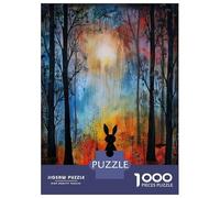 Puzzles De 1000 Pièces pour Adolescents Enchanted Forest Bunny Puzzle Adulte Anti-Stress, Jeu De Vitesse, Défi Éducatif 52x38cm/1000pcs