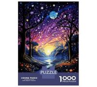 Puzzles De 1000 Pièces pour Adolescents Enchanted Forest Night Sky-1 Puzzle pour Adolescents Améliore La Mémoire Chaque Pièce Est Unique - Cadeau d'anniversaire Unique 52x38cm/1000pcs