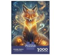 Puzzles De 1000 Pièces pour Adolescents Enchanted Fox in Cosmos Puzzle Jeux Relaxants Une Œuvre d'art Cadeaux d'anniversaire Uniques 70x50cm/1000pcs