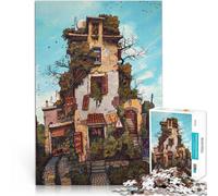 Puzzles de 1000 pièces pour Adolescents Envahi par la végétation Jouets à Faire soi-même Renforcer l'amour Entre Les Couples 52x38cm