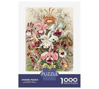 Puzzles De 1000 Pièces pour Adolescents Ernst Haeckels Orchids Art Forms of Nature Puzzles pour Adolescents Découpe De Précision Stimule Le Cerveau Cadeaux Anti-Stress 70x50cm/1000pcs