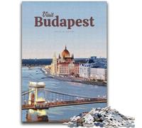 Puzzles de 1000 pièces pour Adolescents et Adultes Visitez Budapest Depuis 14 Ans et Plus Cadeaux intéressants pour réduire Le Stress et Les émotions pour Les Amis et la Famille (Taille 38x52cm)