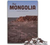 Puzzles de 1000 pièces pour Adolescents et Adultes Visitez la Mongolie Depuis 14 Ans et Plus Cadeaux intéressants pour réduire Le Stress et Les émotions Fortes pour Les Amis et la Famille (50x75cm)
