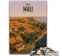 Puzzles de 1000 pièces pour Adolescents et Adultes Visitez Le Mali Depuis 14 Ans et Plus Cadeaux intéressants pour réduire Le Stress et Les émotions Fortes pour Les Amis et la Famille (38x26cm)