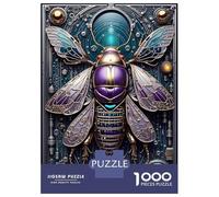 Puzzles De 1000 Pièces pour Adolescents Ethereal Steampunk Cicada Casse-têtes pour Adultes, Jeu De Réflexion, Difficile, Amusant, Activités À La Maison 52x38cm/1000pcs