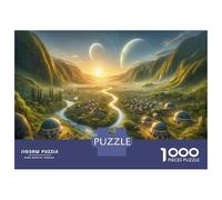 Puzzles De 1000 Pièces pour Adolescents Exoplanet Real Estate Your Future Home Beyond Earth Puzzle pour Adultes Jeu Manuel Course De Vitesse Cadeau d'anniversaire Unique 38x26cm/1000pcs