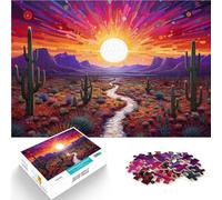 Puzzles de 1000 pièces pour Adolescents Explosion du Coucher de Soleil dans Le désert Impossible Idées Cadeaux 75x50cm
