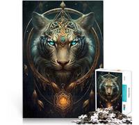 Puzzles de 1000 pièces pour Adolescents Fable Tiger Réduction du Stress intéressante Cadeau d'anniversaire, Cadeaux, décoration Murale 38x26cm
