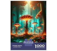 Puzzles De 1000 Pièces pour Adolescents Fairy Tale Mushroom Forest Puzzle pour Adultes Jeux Relaxants Décoration Intérieure Jeu Stimulant Cadeaux 52x38cm/1000pcs
