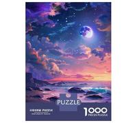 Puzzles De 1000 Pièces pour Adolescents Fantasy Beach Sunset Art Print Puzzles pour Adultes Jeux De Société Cadeaux pour Femmes Stimule Le Cerveau 38x26cm/1000pcs