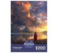 Puzzles De 1000 Pièces pour Adolescents Fantasy Castle Sunset Landscape Puzzle Jeux Relaxants Cadeau d'anniversaire Cadeaux Anti-Stress 52x38cm/1000pcs